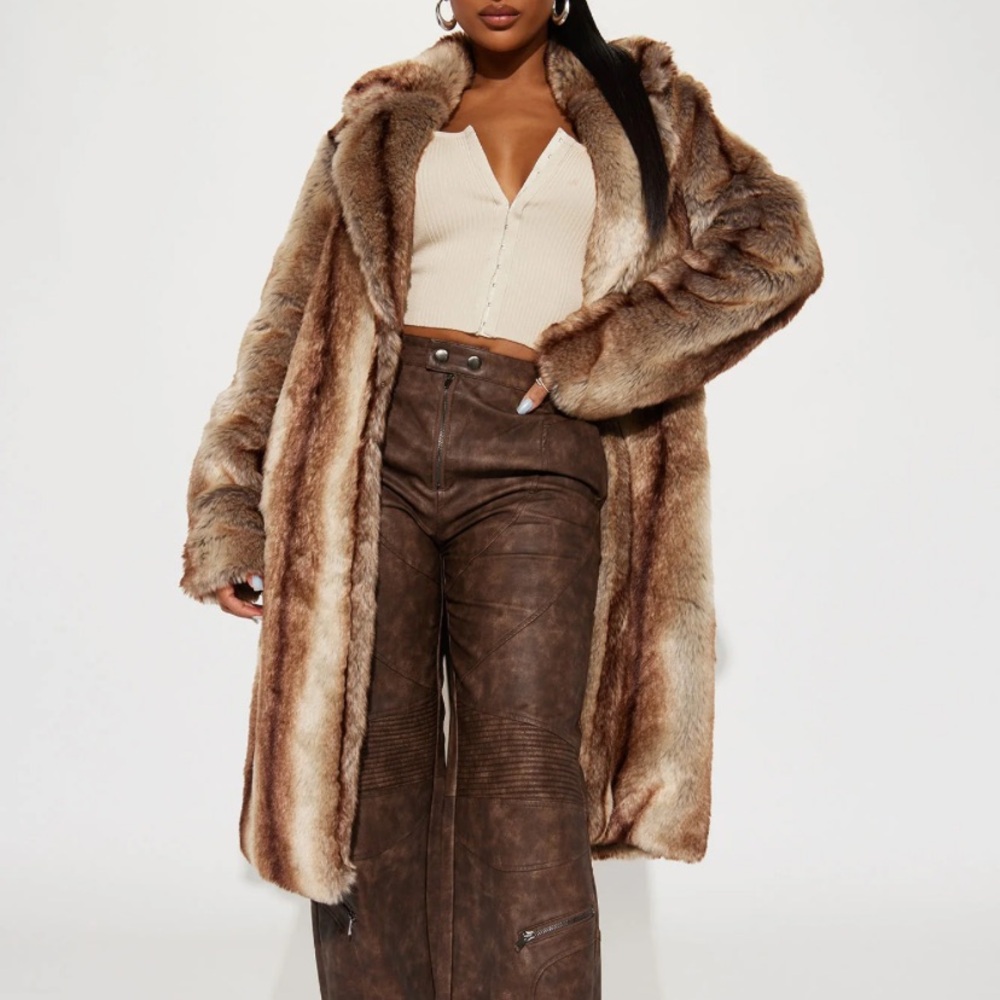 Faux fur coat